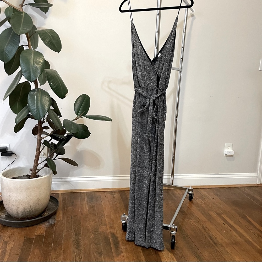 H&M silver metallic romper NWT